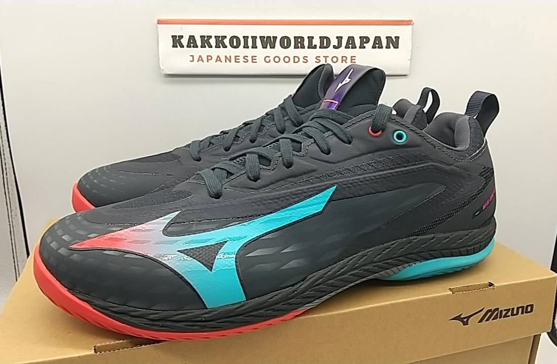 Mizuno Unisex Table Tennis Shoes WAVE DRIVE NEO 4 Dark Gray/Red
