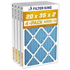 Filter King 20x35x2 Air Filter Merv 13 Ac Furnace Filters 4-pack Filter King 20x35x2 Air Filter Merv 13 Ac Furnace Filters 4-pack