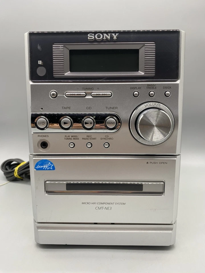 Sony CMT-NE3 Bookshelf Mini Hi-Fi Stereo System CD Cassette Tape AM/FM HCD-NE3 - Image 2 of 4