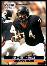 Jim Covert 1991 Pro Set #102 Chicago Bears NFL READ FREE SHIPPING AutographDen