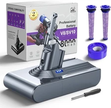 8000mAh Replacement Battery for Dyson V8 Animal/Absolute/Motorhead