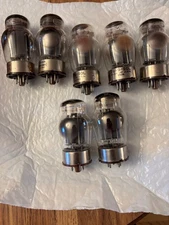 Seven  (7) Tung Sol 6550 Tubes Gray Plate Matching Dates Codes