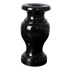 Cemetery Vase, Granite Grave Vase Polished, Black Memorial Stone Vases with