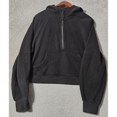 Lululemon Scuba Oversized 1/2 Zip Hoodie W3DM4S (Black) - Size M/L