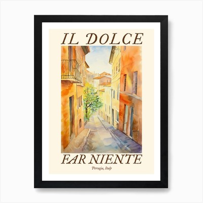 Il Dolce Far Niente Perugia, Italy  Framed Wall Art Poster Canvas Print Picture