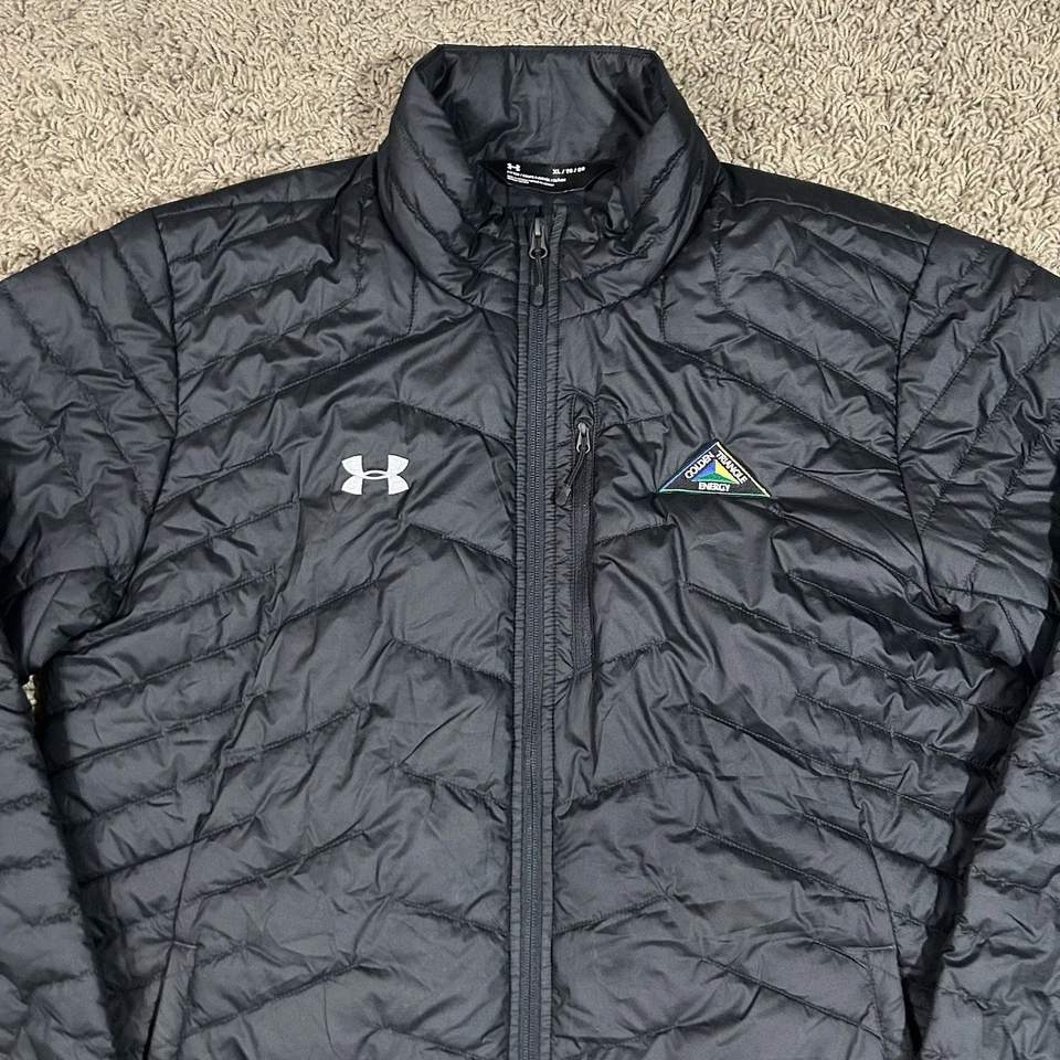 Chaqueta acolchada Under Armour negra grande para hombre Reactor Storm acolchada bordada Foto 4 de 4