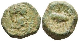 FITZ IBERIA SPAIN HISPANIA IBERO CELTS CASTULO BULL BRONZE 23mm12 59g ±SVE2197