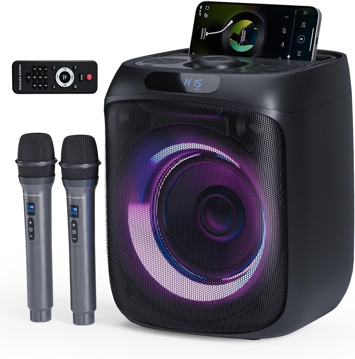 Kit Karaoke Completo per Adulti - Cassa Bluetooth con 2 Microfoni