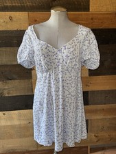 Cotton On White Ditsy Floral Dress Misses L