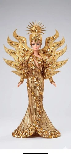 Vintage 1995 Goddess of The Sun Barbie Doll Bob Mackie Mattel Open Box.