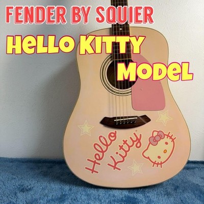 Squier by Fender Hello Kitty Sanrio Akustikgitarre selten Sammlerstück