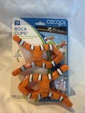 O2COOL Boca Clips beach towel clips NEW Tiger Fish Set Of 2 Beach Vacation Pool