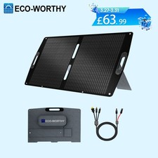 ECO-WORTHY 12V 100W Portable Foldable Folding Solar Panel Camping Power Station