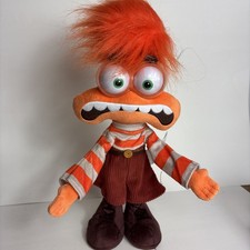 Disney Pixar Inside Out 2 Anxiety Plush Stuffed Toy Orange Hair Striped Sweater