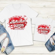 Adults Kids England It's Coming Home Summer World Cup 2026 T-Shirt Football Tee