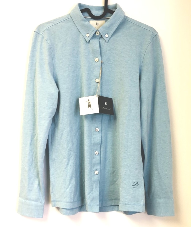 Linksoul Womens Dry-Tech Button Down Long Sleeve Shirt Tidepool - Size Small