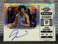 Jalen Williams 2022 Contenders Optic Rookie Ticket Prizm Variation Thunder Auto