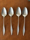 Set of 4 Reed And Barton Sterling Silver Teaspoons Lark Pattern No Monogram