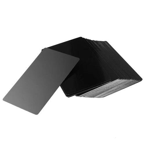 1X(100 StüCk Schwarze Aluminium Legierung Karte Gravur Metall GeschäFt Besu5462