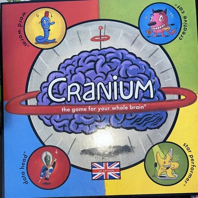 2001 Cranium Game UK Version Data Head  Word Worm Creative Cat New Open Box A1