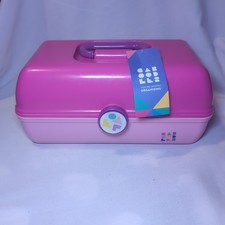 Caboodles On-The-Go Girl Makeup Box, Pink Hard Plastic W/ Mirror