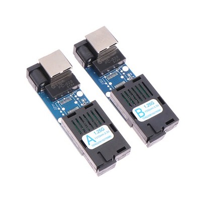 Mini Gigabit Fiber Optical Media Converter 1000Mbps Single Mode 3-5Km SC-Port