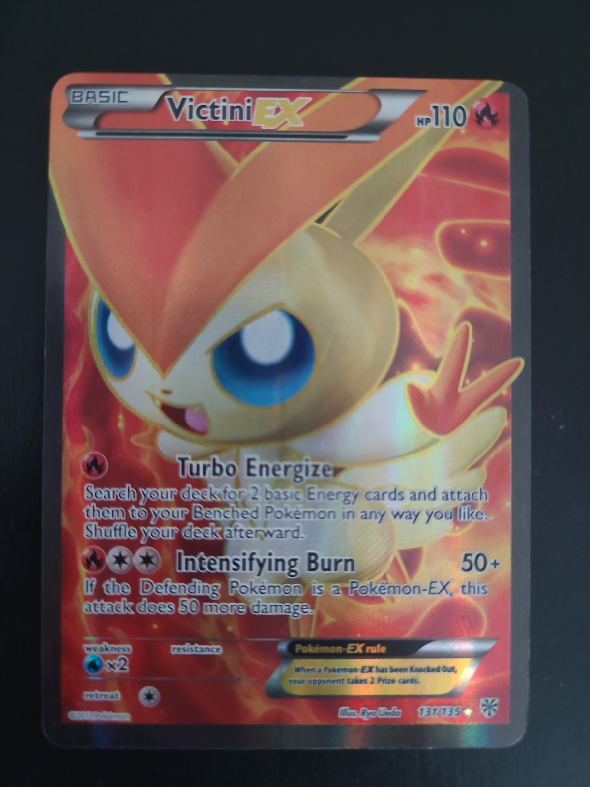 Victini EX - 131/135 - Pokemon Plasma Storm Black White Full Art Rare Card LP