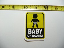 BABY ON BOARD SMALL STICKER DECAL SIGN FUN LITTLE SIGNS FUNNY
