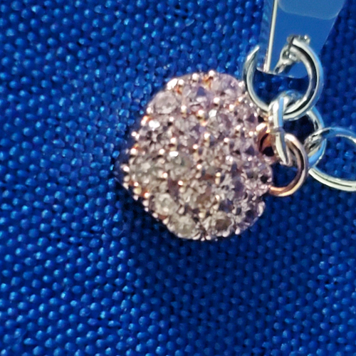 Pulsera con dije de corazón tono plata 13" - Imagen 2 de 5