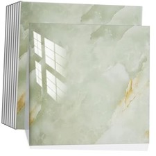 Sheets Peel and Stick Backsplash Marble Look 12"X12" Self Adhesive 20 Green