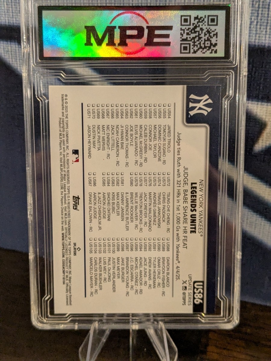 2025年QDT 50 Vol. 1〜12 2025 Topps Update Series - Season Highlights Checklist Aaron Judge