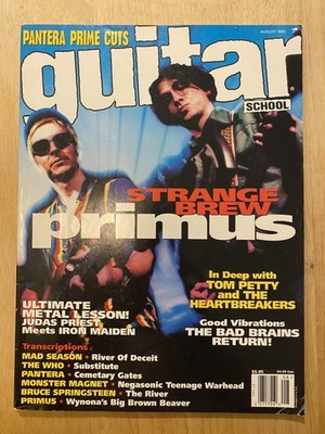 Vintage Guitar School Magazine Aug 1995 Primus Cover Pantera Bad Brains The Who