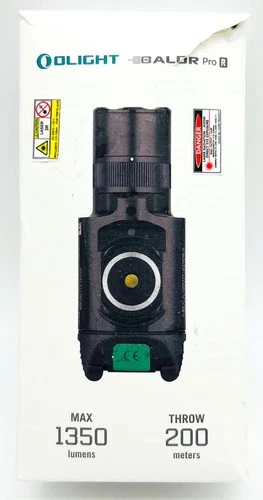 Olight Baldr Pro R 1350 Lumen Rechargeable Flashlight with Green Beam - Black