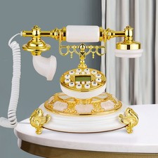 Old Fashioned Rotary Dial Phone Vintage Retro European Style Telephone Desktop