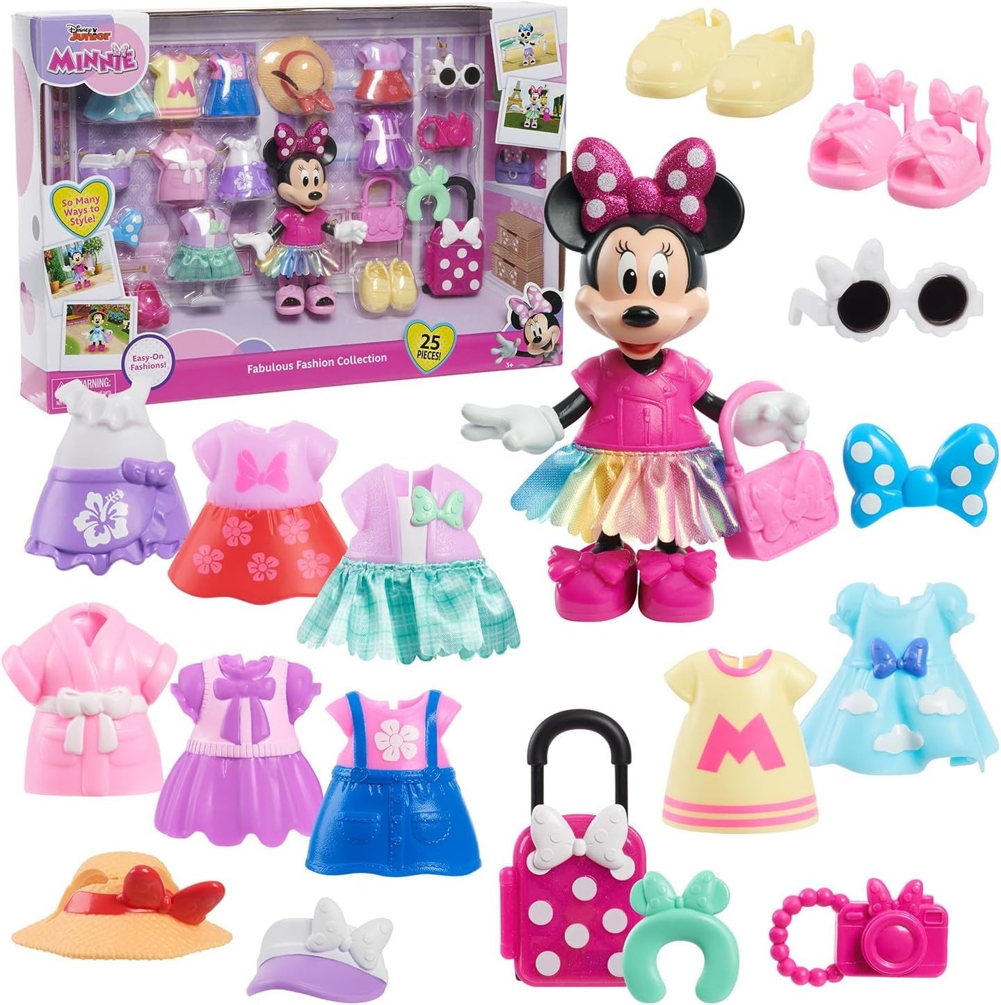 Disney Jr Minnie Mouse Favolosa Collezione Moda Nuovo Con Scatola