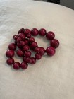 Authentic Vintage Wood Graduated Bead Necklace Pink Maroon Magenta Valentines — photo 5