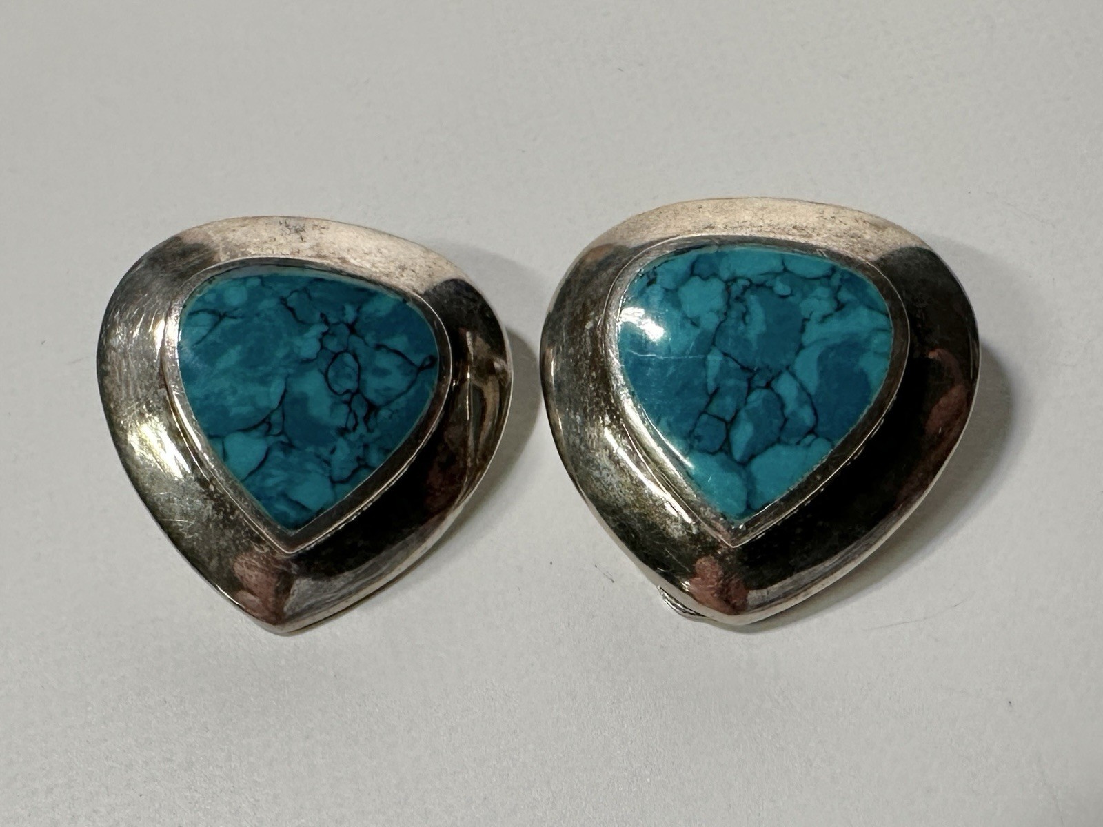 NICE Triangular Shaped Stabilized Turquoise Sterl… - image 1