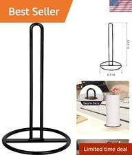 Elegant Black Kitchen Paper Towel Holder for Stylish Counters - Easy Setup