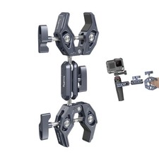 Double Clamp Mount Super Clamp Arm All Metal 3.5kg Capacity For Tripod
