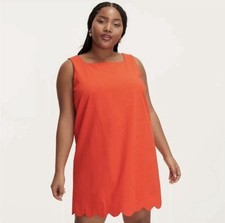 Kate Spade x Target Red Scallop Hem Mini Shift Dress Sz Medium