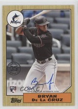 2022 Topps Series 2 1987 Topps Baseball Bryan De La Cruz #87BA-BDC Auto 2q9