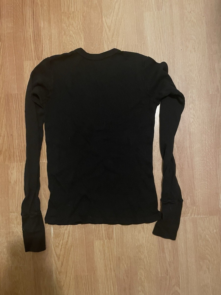 Brandy Melville Radio Silence Top - One Size Black Long Sleeve