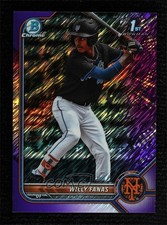 2022 Bowman Chrome Prospects Purple Shimmer Refractor 242/250 Willy Fanas fm0