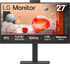 LG 27BA850 27" Full HD IPS Monitor 100Hz USB-C Hub Webcam Black
