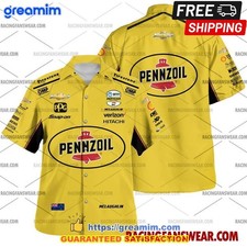 Scott McLaughlin IndyCar Racing 2024 Yellow Hawaiian Shirt