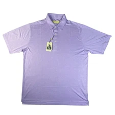 Donald Ross Golf Polo Shirt Men Large L Purple Solid Short Sleeve NWT New