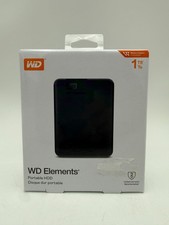 Western Digital WD Elements 1TB Portable External Hard Drive USB 3.0 Black NEW