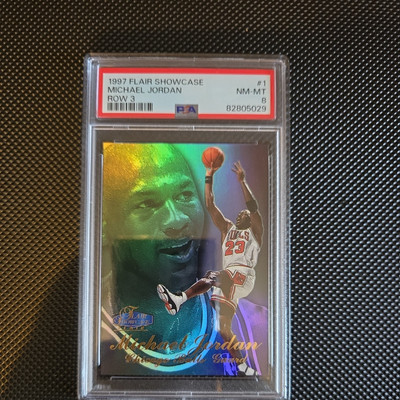 1997 Flair Showcase Michael Jordan #1 ROW 3 - PSA 8