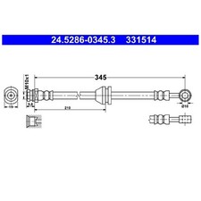 2x Bremsschlauch vorne für Chevrolet Spark M300 | 159744