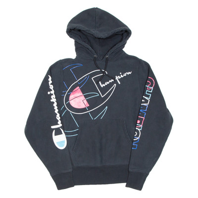 Champion Reverse Weave Herren Schwarzer Hoodie S